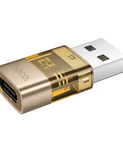 Adapter USB A to USB C Hoco UA36C gold
