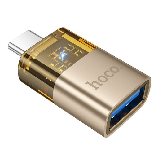 Adapter OTG USB C to USB A Hoco UA36B gold – Bild 3