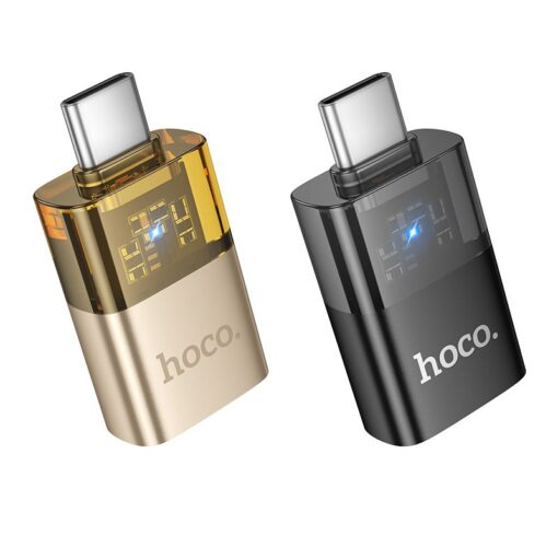 Adapter OTG USB C to USB A Hoco UA36B gold – Bild 4