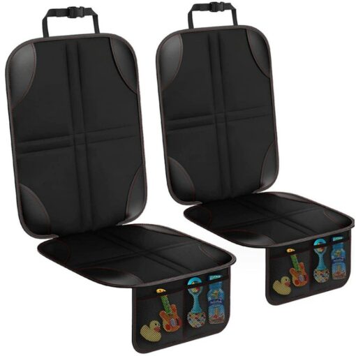 Protective mat for car seat with organizer black – Bild 4
