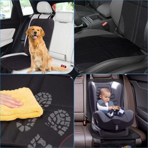 Protective mat for car seat with organizer black – Bild 5