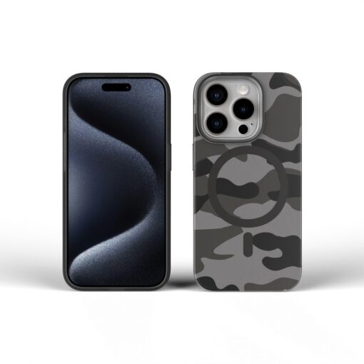 FORCELL F-PROTECT Levels with Dual Layer 4D technology, Military Drop-Test compatible with MagSafe for IPHONE 16 black camo – Bild 8