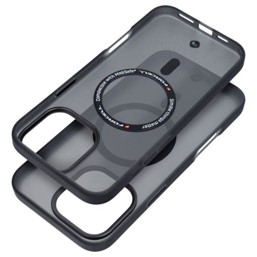 FORCELL F-PROTECT Levels, Dual Layer 4D technology, Military Drop-Test compatible with MagSafe for IPHONE 16 PRO MAX smoky black