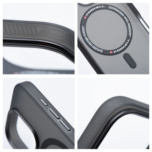 FORCELL F-PROTECT Levels with Dual Layer 4D technology, Military Drop-Test compatible with MagSafe for SAMSUNG S25 smoky black – Bild 7