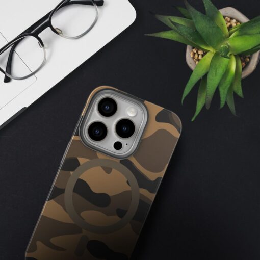 FORCELL F-PROTECT Levels with Dual Layer 4D technology, Military Drop-Test compatible with MagSafe for SAMSUNG S25 desert camo – Bild 3