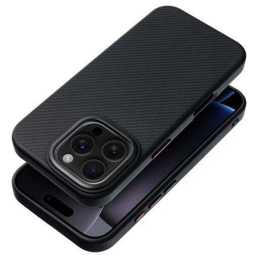 Carbon Elite Mag Cover compatible with MagSafe for IPHONE 16 black – Bild 3