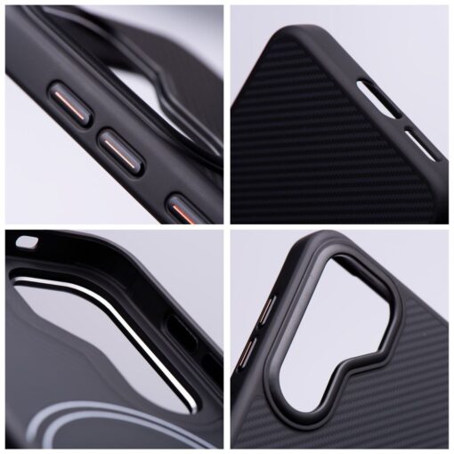 Carbon Elite Mag Cover compatible with MagSafe for SAMSUNG S25 black – Bild 6