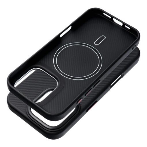 Carbon Elite Mag Cover compatible with MagSafe for IPHONE 16 PLUS black – Bild 3