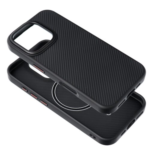Carbon Elite Mag Cover compatible with MagSafe for IPHONE 16 PLUS black – Bild 4