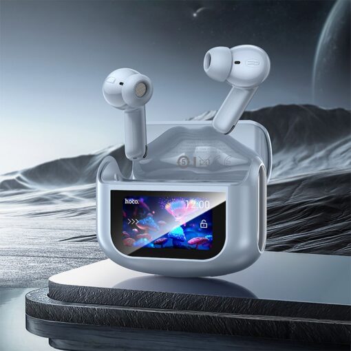 HOCO wireless earphones bluetooth with touch screen TWS ANC + ENC EQ21 blue star – Bild 5