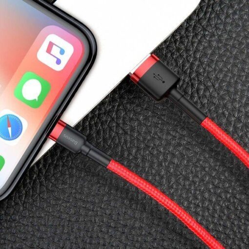 BASEUS kabel USB Cafule Lightning 1,5A 2 metr red CALKLF-C09 – Bild 7