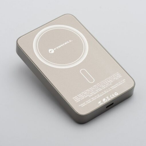 FORCELL F-ENERGY F10K8 Super Slim powerbank compatible with MagSafe PD3.0 QC4.0 15W 10000 mAh titanium desert – Bild 3
