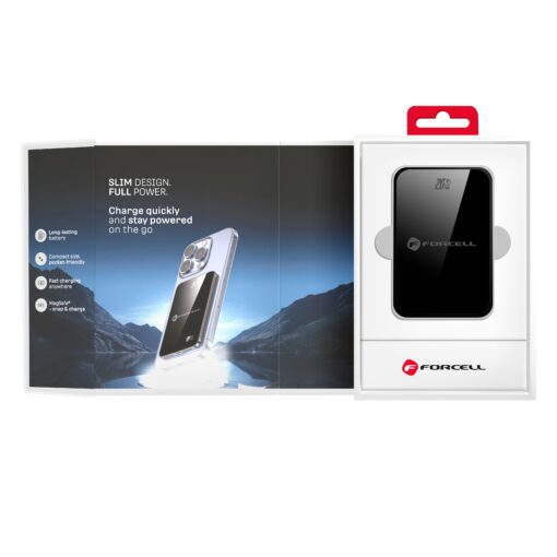 FORCELL F-ENERGY F10K8 Super Slim powerbank compatible with MagSafe PD3.0 QC4.0 15W 10000 mAh black – Bild 10