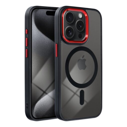 COLOR EDGE MAG COVER kompatibel mit MagSafe für IPHONE 17 Pro schwarz und rot