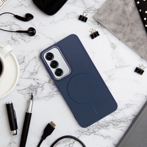 FRAME MAG COVER Case compatible with MagSafe for SAMSUNG A36 navy blue – Bild 4
