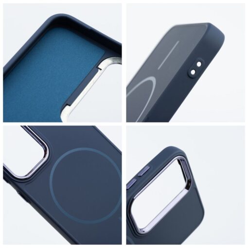 FRAME MAG COVER Case compatible with MagSafe for SAMSUNG A55 navy blue – Bild 3