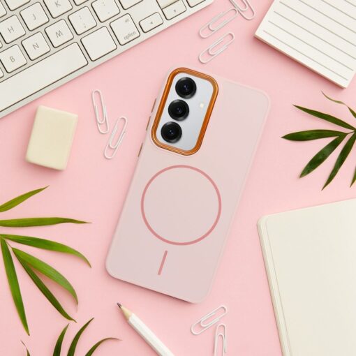 FRAME MAG COVER Case compatible with MagSafe for SAMSUNG A16 powder pink – Bild 4