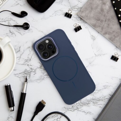 FRAME MAG COVER Case compatible with MagSafe for IPHONE 11 navy blue – Bild 4