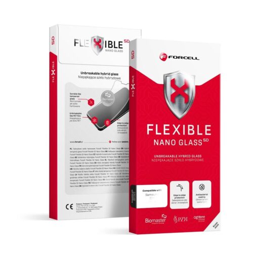 Hybrid Flexible Glas Forcell 5D Full Glue - APP IPHONE 17/17 Pro schwarz