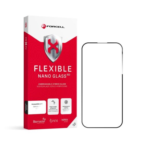Hybrid Flexible Glas Forcell 5D Full Glue - APP IPHONE 17/17 Pro schwarz – Bild 3