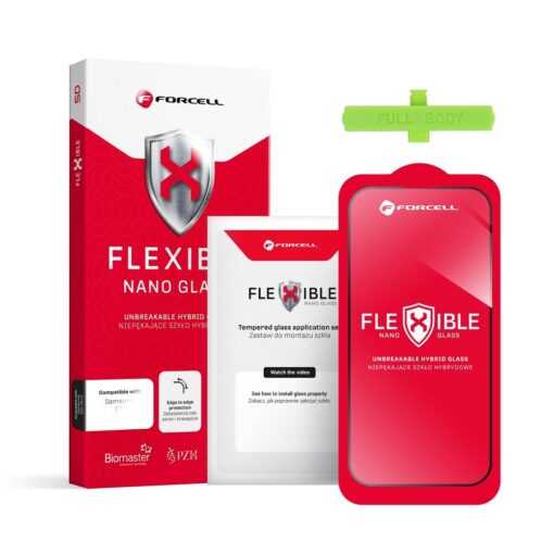 Hybrid Flexible Glas Forcell 5D Full Glue - APP IPHONE 17/17 Pro schwarz – Bild 5