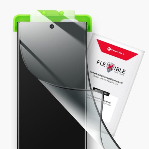 Hybrid Flexible Glas Forcell 5D Full Glue - APP IPHONE 17/17 Pro schwarz – Bild 8