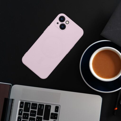 SILICONE MAG COVER (großes Loch) kompatibel mit MagSafe für IPHONE 17 Pro Max rosa – Bild 6