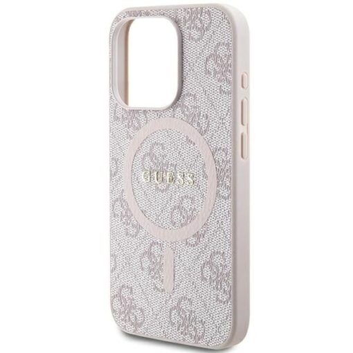 Echtes GUESS Case GUHMP13XG4GFRP für iPhone 13 Pro Max (Kompatibel mit Magsafe / 4G Ring classic logo / rosa) – Bild 7