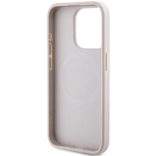 Echtes GUESS Case GUHMP13XG4GFRP für iPhone 13 Pro Max (Kompatibel mit Magsafe / 4G Ring classic logo / rosa) – Bild 8