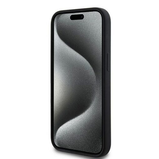 DKNY Handyhülle für IPHONE 15 kompatibel mit MagSafe DKHMP15SSNYACH (DKNY HC MagSafe Silicone W/White Arch Logo) schwarz – Bild 6