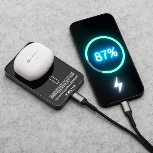 FORCELL F-ENERGY F10K8 Super Slim powerbank compatible with MagSafe PD3.0 QC4.0 15W 10000 mAh black – Bild 12