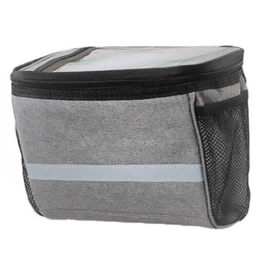 SAHOO Lenker Fahrradtasche mit Reißverschluss thermoactive 11002-sa grau