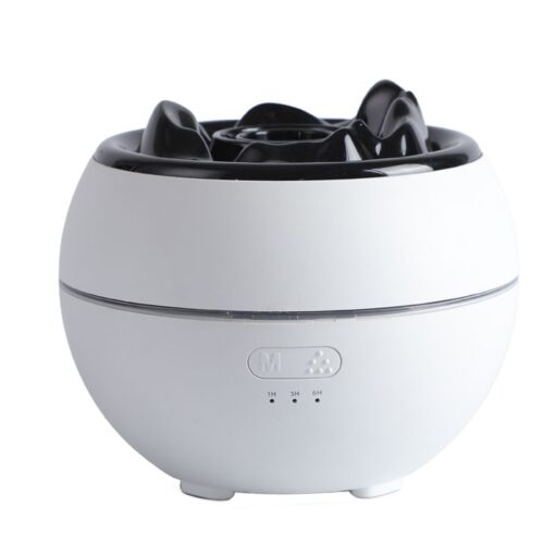 Aromatherapie-Luftbefeuchter/Diffusor mit farbiger Flamme Art Deco Modell SSP-A13 weiß