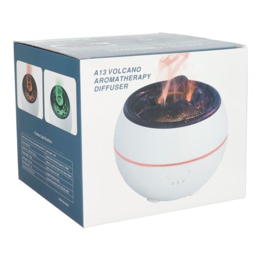Aromatherapie-Luftbefeuchter/Diffusor mit farbiger Flamme Art Deco Modell SSP-A13 weiß – Bild 4