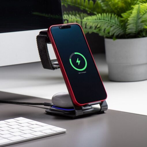 Forcell F-ENERGY Simply Charge 3in1 compatible with Apple Watch and Samsung Watch grey – Bild 9