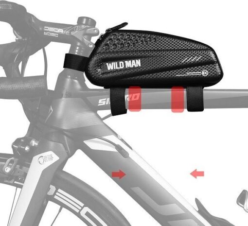 WILDMAN traveling bag for bike frame with zipper 1L EX black – Bild 3