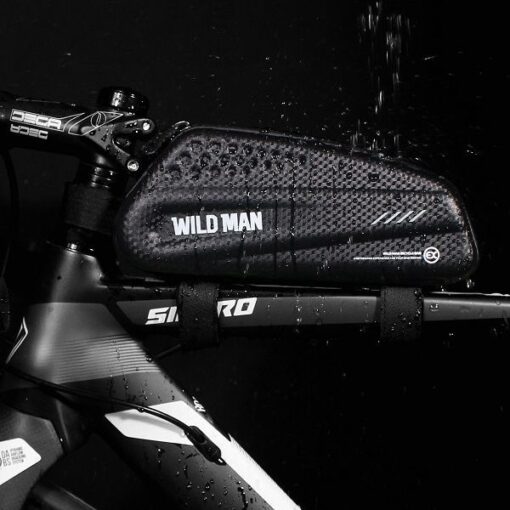 WILDMAN traveling bag for bike frame with zipper 1L EX black – Bild 4