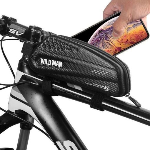 WILDMAN traveling bag for bike frame with zipper 1L EX black – Bild 5