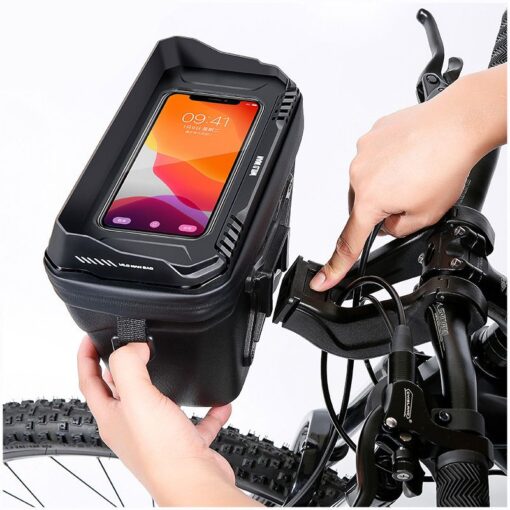 WILDMAN traveling bag for bike handlebars with zipper 3L (4"-7") XT8 black – Bild 3