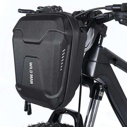 WILDMAN traveling bag for bike handlebars with zipper 3L E8 black – Bild 3