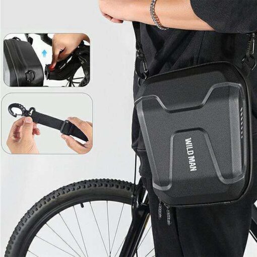 WILDMAN traveling bag for bike handlebars with zipper 3L E8 black – Bild 5