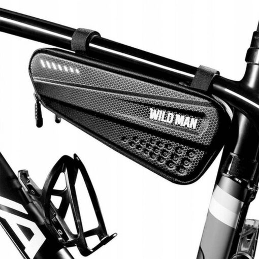 WILDMAN traveling bag under the bike frame with zipper 1,2L ES4 black – Bild 3