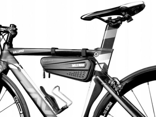 WILDMAN traveling bag under the bike frame with zipper 1,2L ES4 black – Bild 4