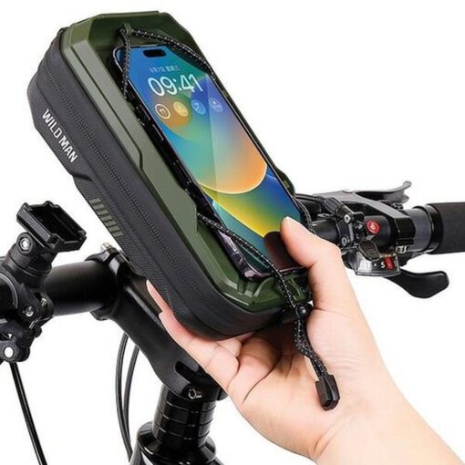 WILDMAN traveling bag for bike handlebars with zipper 0,6L (4 "- 7") GX330 green – Bild 4