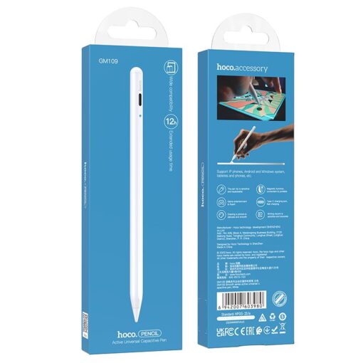 Capacitive pen for tablet active Hoco 130 mAh GM109 white – Bild 3