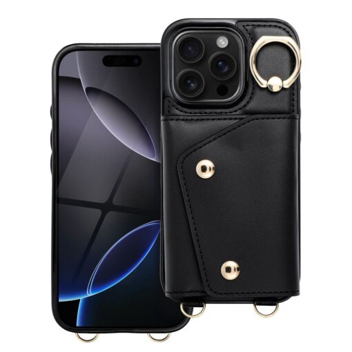 Wallet Case WONDER for IPHONE 16 PRO black – Bild 3