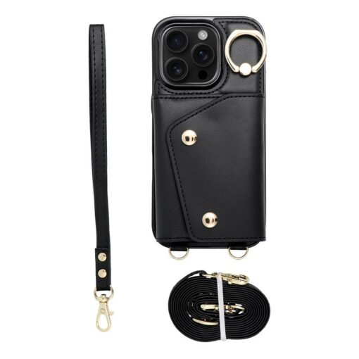 Wallet Case WONDER for IPHONE 13 black – Bild 5