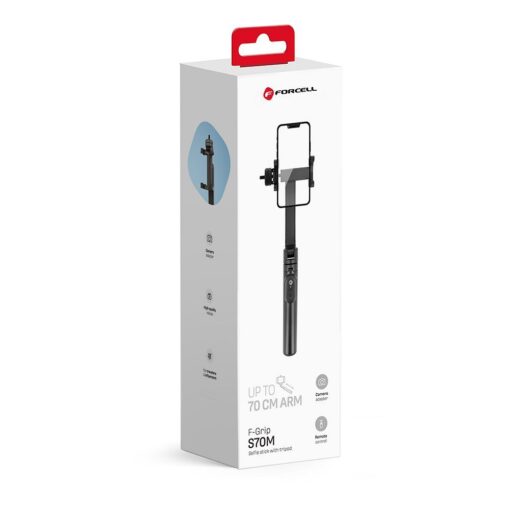 FORCELL F-GRIP S70M Selfie-Stick-Stativ mit Bluetooth-Fernbedienung