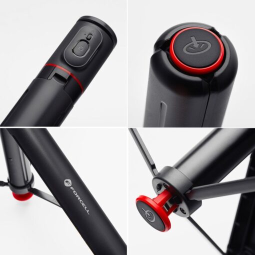 FORCELL F-GRIP F170XL automatic selfie stick with remote controler tripod black – Bild 6