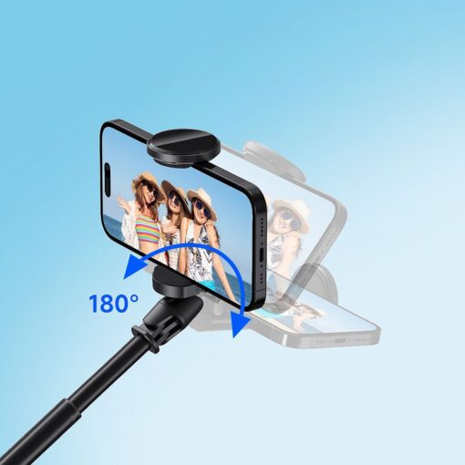 FORCELL F-GRIP F170XL automatic selfie stick with remote controler tripod black – Bild 9